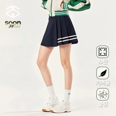 [순이] C.여성 기능성 배색 언발란스 플리츠 골프 테니스 스커트