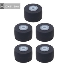 5pcs 카트리지 라디오 롤러 테이프 레코더 축 바퀴 달린 압력 카세트 벨트 풀리 플레이어-10.2-6.5-1.5mm 압력 카세트 벨트 풀리 레코더 액세서리, 10-6-1.5mm, 10-6-1.5mm, 10 6 1.5mm
