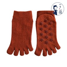 NicoFun 愛定做 2雙 小雪花防滑分趾短襪 瑜珈 皮拉提斯 止滑襪 五指襪 室內襪 五趾襪(女襪23-26.5cm)