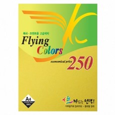 플라잉칼라 A4 250매 06번, 레몬색