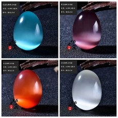 애그스톤 콩자갈 옥돌 조약 공예 장식 광택 석영 오색, 캣츠아이1매(레드 화이트 퍼플 블루4색상선택가능), 1개