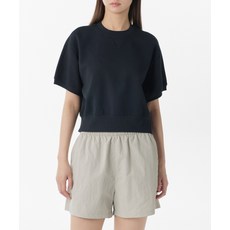 매장정품 무신사스탠다드우먼 MUSINSA STANDARD WOMAN 우먼즈 더블 니트 반소매 스웨트셔츠 [네이비] MWDTK1Z01-NA 542043