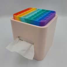 화장지케이스 사각두루마리 핑크디스펜서