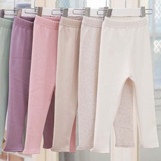 컬러별로 다양한 키즈룩 연출 베이직 골지 레깅스 mgs+4473JU