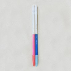 양면 연필초크 2색 세트 (블루/화이트 핑크/화이트), 1개