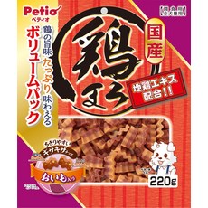 Petio 雞肉地瓜鋸齒造型犬用零食 220g，國產雞肉添加地雞萃取精華，軟嫩易嚼，全犬種適用, 雞肉地瓜【波浪型】, 220g, 1個