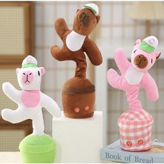 말하는 카피바라 춤추는 인형 말따라하는 장난감 집들이 선물, 단일상품1, 단일상품0, 브라운