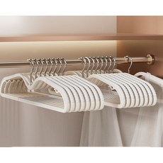 家用防滑無痕衣架 縮脖子短頸衣撐, 【白色加粗63克】M型短頸42cm防滑,25支, 白色