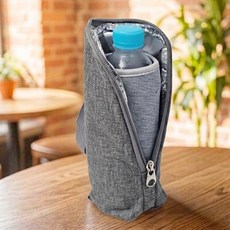 생수 물병 보냉 파우치 500ml 물통 주머니 커버 생수병 휴대용 미니 보냉백 등산 운동 여행용 보온 가방, 그레이, 1개 그레이, 1개