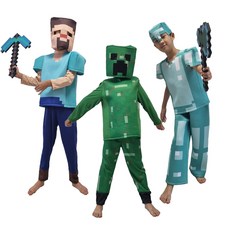 할로윈 의상 코스튬 게임 캐릭터의상 무기장난감 소프트칼 소프트도끼 할로윈칼 할로윈도끼 마인크래프트 크리퍼 스티브 남아 8세 9세 10세