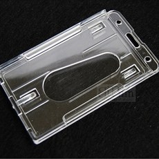 아크릴 사원증케이스 카드2장 들어가는 투명 공무원증 홀더 10p, 1개, 세로형 10개