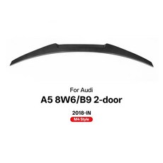 아우디 A5 8W6B9 쿠페 18-21 리얼 카본 파이버 리어 루프 스포일러 호환, M4 스타일