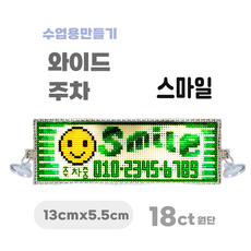 [해피스티치] 실 십자수 주차 세트 18CT (소) 모든 재료 포함 / 실과 바느질 만들기, 스마일, 1개