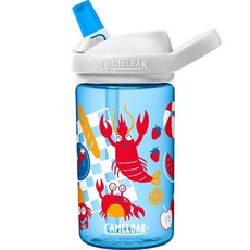 美國 CamelBak eddy 兒童吸管運動水瓶 400ml 贈背帶, 海洋野餐 限定款, 1個