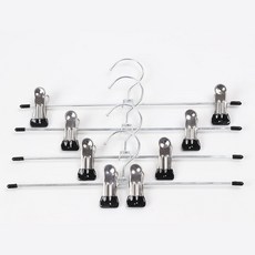 涵公子 金屬褲架 衣架 褲夾 防滑掛裙夾 無痕, 1個, 常規款-黑色,1衹裝