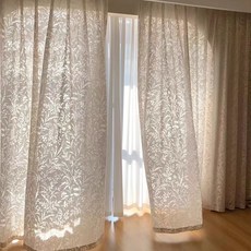 아일렛형 1+1 고급 트리 레이스 커튼 거실 커텐
