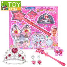 토키즈 신데렐라쥬얼리세트 왕관 요술봉 역할놀이 화장놀이세트, 1개