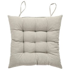 台灣 Life plus 日系無印風 棉麻格紋透氣坐墊 椅墊 靠墊