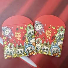 布拉拉紅包 新年好物 個性創意新款2026過年利是春節卡通新年可愛壓歲包利是, 1個, 新款布啦啦正方封（9*9cm）,10個