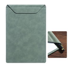 A4皮革磁吸文件夾 寫字墊板 單手文件板夾 會議辦公記事板, A4抹茶綠, 1個