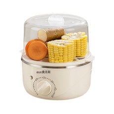 AUX奧克斯 蒸蛋器 多功能小型煮蛋器, 米白色【單層-7枚蛋】:ZDF02