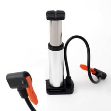 이루다100 자전거 발펌프 실버 공기주입기, one, 1개