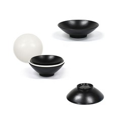 국산 멜라민 우동 라면 자장면 육개장 그릇 짜장기 짬뽕기 24.8x7.4cm 검정 굽면기, 24.8x7.4cm_검정, 1개