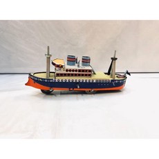 伍拾錢 發條鐵皮玩具 水上交通工具系列 遊艇 軍艦 客船 蠟燭噴射船 復古 送禮 交換禮物 聖誕禮物 生日禮物 收藏, 1個