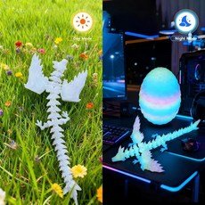 인쇄 드래곤 장식 데스크탑 동물 홈 오피스 공예 피규어 크리스마스 선물, 1개, 기본, 11. O