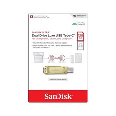 SanDisk Ultra Luxe 128G 256G 512G USB Type-C OTG 香檳金 雙用 隨身碟, 1個, 128GB, 128GB
