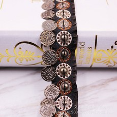 手工釘珠織帶花邊, 1個, *2