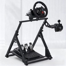 方向盤支架 賽車架 折疊式遊戲賽車椅模擬器支架 適用羅技g29 g923 moza nlr ps5, 1個, 25版-F906型丨第三代加強面板-專業款, 黑色