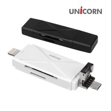 서진네트웍스 유니콘 XC-1000A / IOS8핀+USB+5핀 OTG 겸용 멀티카드리더기, XC-1000A(블랙), 1개