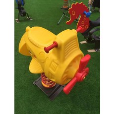 놀이터 스프링 목마 공원 동물 흔들말 시소 야외 흔들의자, 1개, 작은 비행기