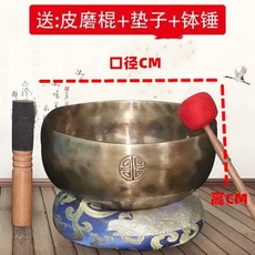 네팔 노래 그릇 티베트 달 명상용 망치가 있는 구리 치료 악기, 02 Caliber 22-23CM, 01 4 pcs set