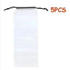방수 비닐 봉투 지우기 우산 보관 재사용 가능한 휴대용 여행 Drawstring 커버 홈 주최자, 02 5PCS, 02 5PCS