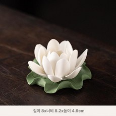 금성여자 연꽃조화 연꽃 조화꽃 연등제작 불교굿즈, 화이트 B, 기본 향