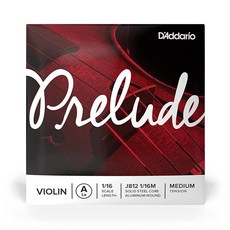 D'Addario Prelude 바이올린 A 1/16 Med (J8121/16M), 중간 장력, 1/16 Scale