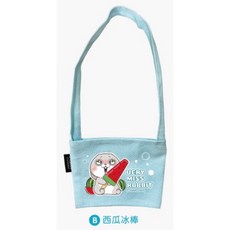 好想兔 環保飲料杯套 可收納吸管式, 1個, 西瓜冰棒