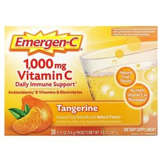 Emergen-C 비타민C 귤 1 000mg 30팩 개당 9.4g(0.33oz) Emergen-C (이머전씨), 30개