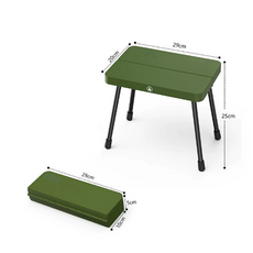 초경량 고강도 캠핑 폴딩 스툴 150kg 하중 접이식 미니 의자 낚시 피크닉 발받침대, 1개, 그린