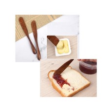 과일잼 버터 부드러운 곡선 원목 나이프 2개