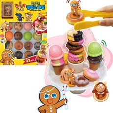 유아 주사위 아이스크림 도넛 쌓기 균형 놀이 장난감 교구, 1개