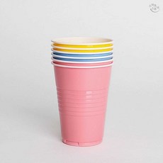 SCS 다회용 컬러컵 6개 250ml 물컵 주스용 파티 캠핑용 플라스틱 컵 주방용품 식기 이라이프