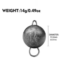 낚시 액세서리 리드 지그 헤드 3g 5g 7g 10g 12g 14g 18g 21g 펜던트 라운드 싱커 루어 용, 02 5pcs 14g