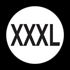 XXXL 라벨 원형 사이즈 스티커 빅사이즈 의류
