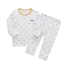 그린베베 영유아용 아기내복 봄가을용 쁘띠하트 면 내의