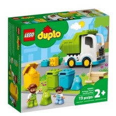 레고 듀플로 10945 청소 트럭과 재활용, 혼합 색상, 1개
