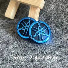 [호환] 3D 엠블럼 Yamaha 스티커 로고 데칼 번개 보라색