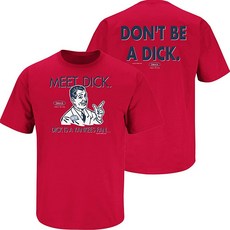Boston Baseball Fans. Don't Be A D!ck (Anti-Yankees). 레드 티셔츠 (Sm-5X) 또는 스티커 레드